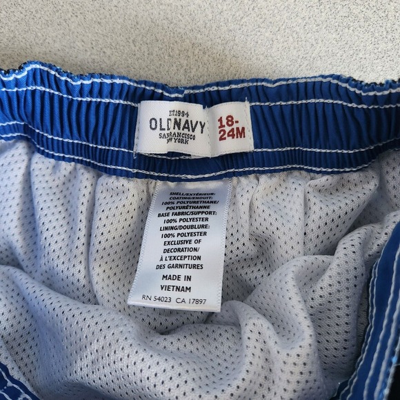 Old Navy Swim Trunks Boys Size 18-24 Months Shark Print Lined Bottoms - Picture 4 of 5
